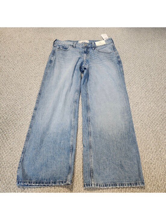 Hollister Denim - Hollister Low-Rise Baggy Light Wash Blue Jeans Size 6 Short NWT